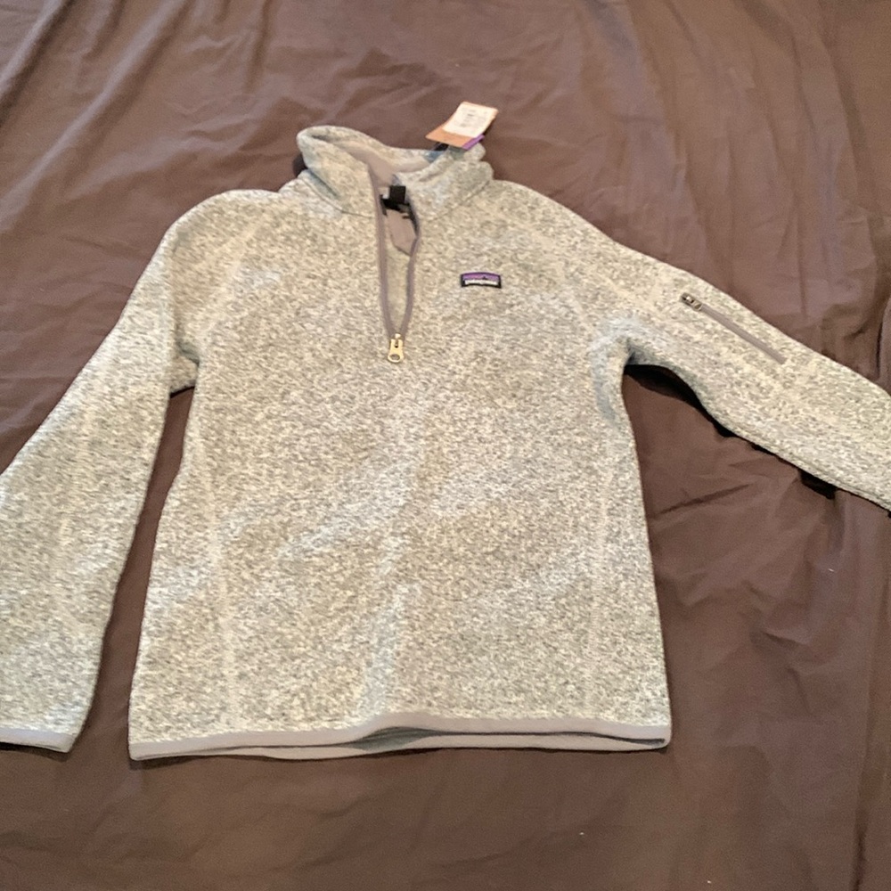 NWT Girls Patagonia Better Sweater 1/4 zip size M